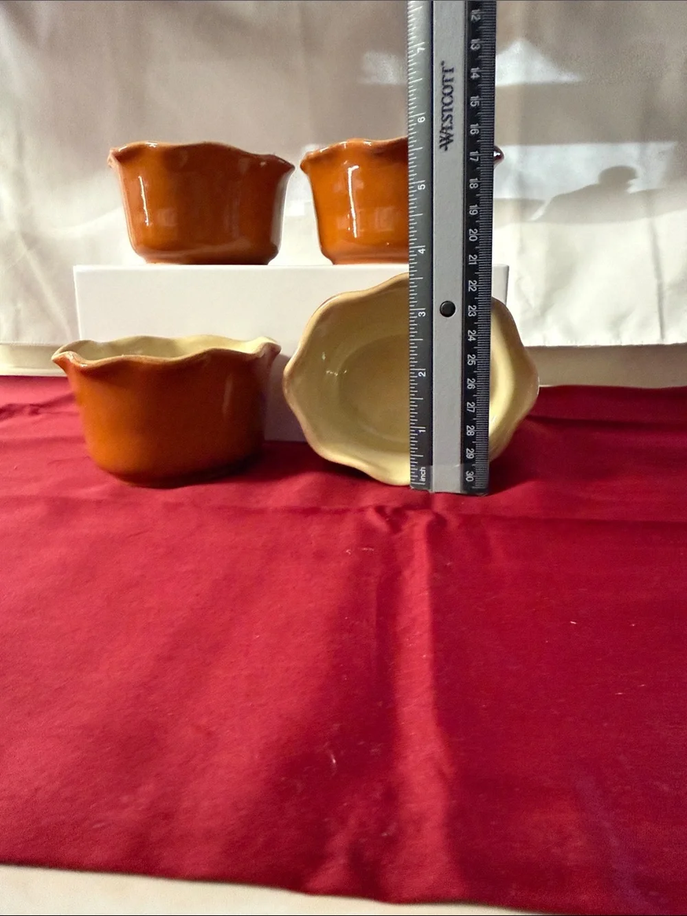 Tangerine Orange Ramekin Flower Bowls